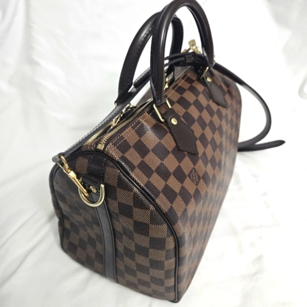 Louis Vuitton Damier Ebene Canvas Brown Black Shoulder Bag - Picture 5 of 13